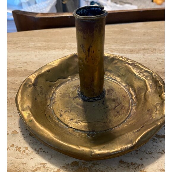 Rustic Vintage Metal Candle Holder With Handle - Picture 3 of 6